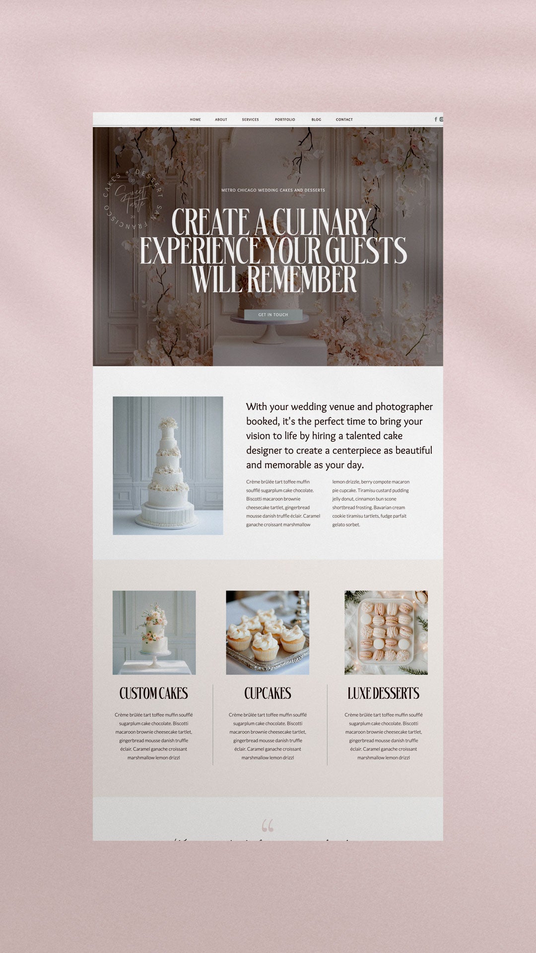 Showit Website Template + Brand Set | Sweet Tarte