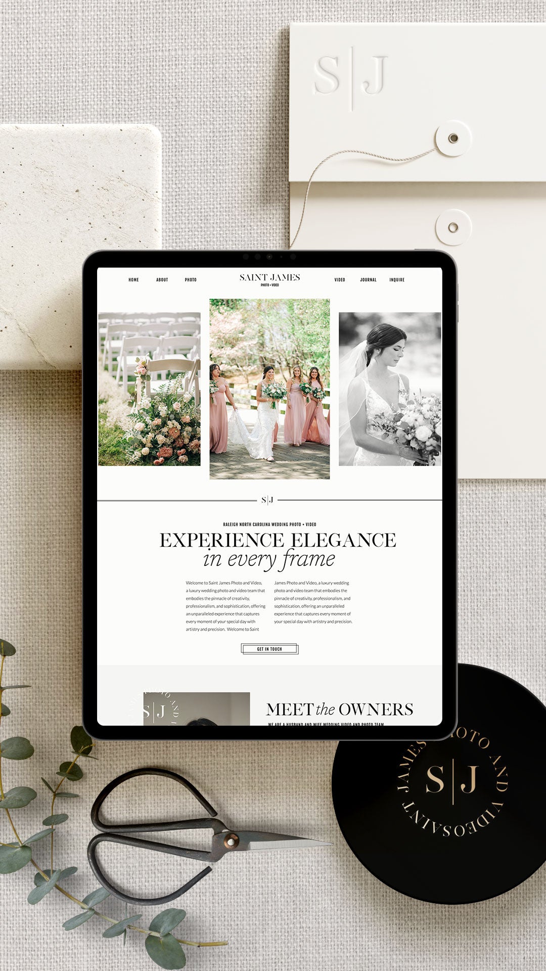 Showit Website Template + Brand Set | Saint James