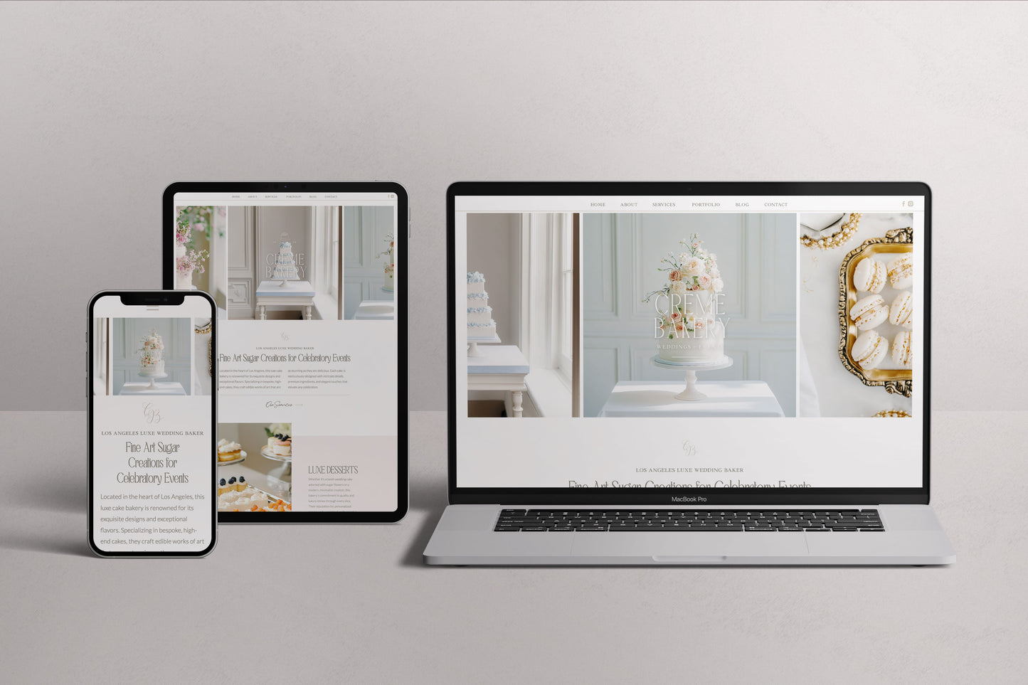 Showit Website Template + Brand Set | Creme