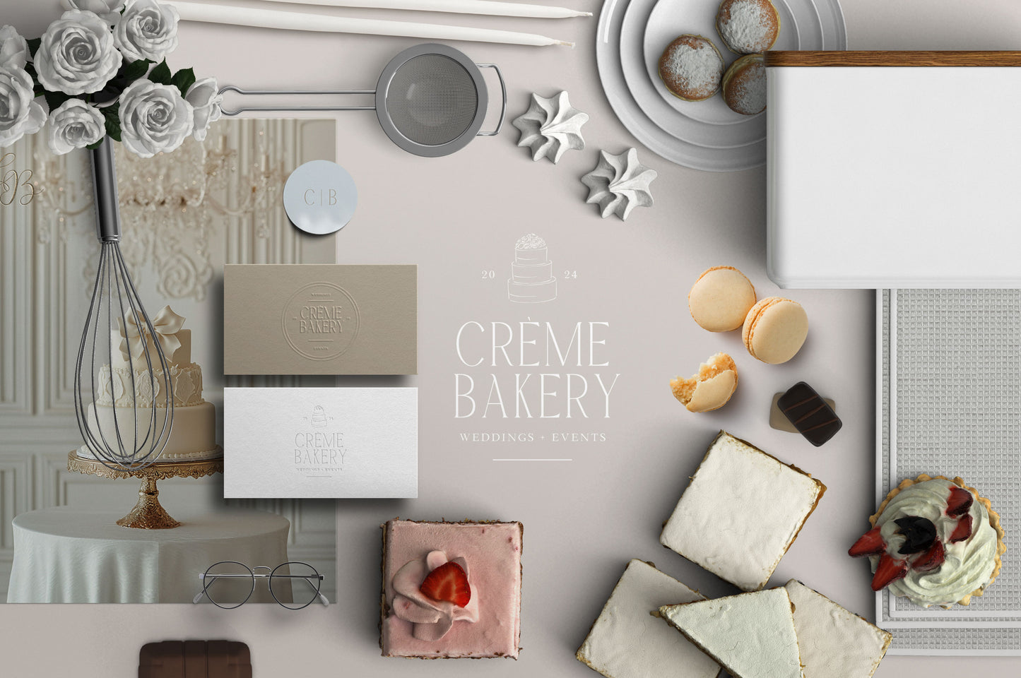 Showit Website Template + Brand Set | Creme