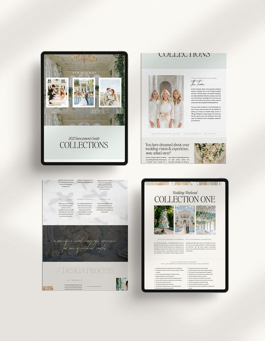 Showit Investment Guide Template for Planners