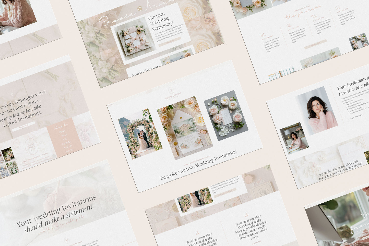 Showit Website Template + Brand Set | Peony Paperie