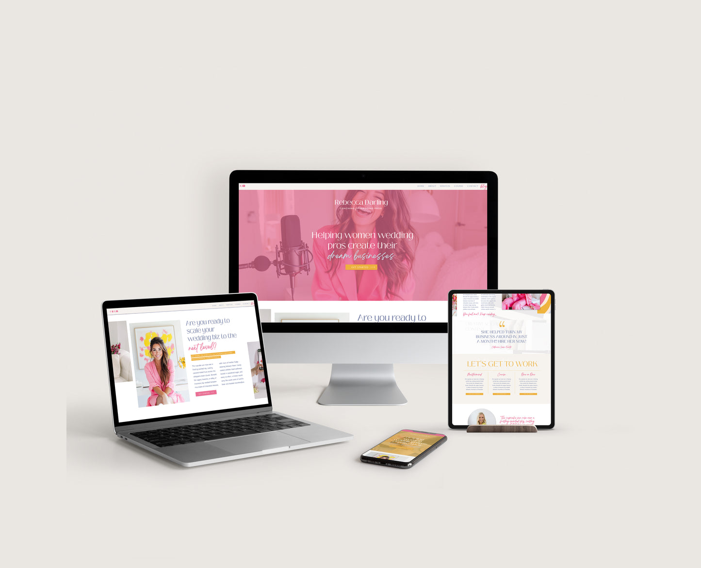 Showit Website Template + Brand Set | Rebecca