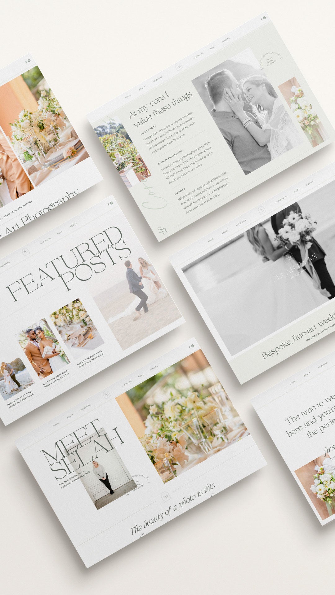 Showit Website Template + Brand Set | Selah