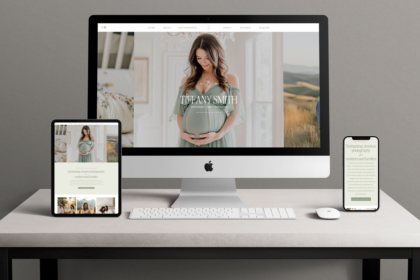 Showit Website Template + Brand Set | Tiffany